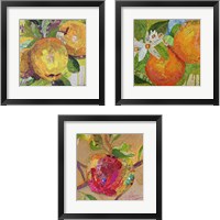 Framed 'Fruit 3 Piece Framed Art Print Set' border=