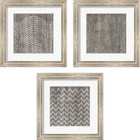 Framed 'Weathered Wood Patterns 3 Piece Framed Art Print Set' border=