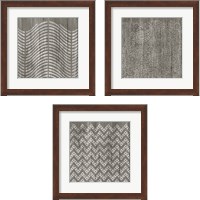 Framed Weathered Wood Patterns 3 Piece Framed Art Print Set
