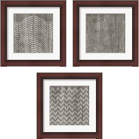 Framed Weathered Wood Patterns 3 Piece Framed Art Print Set