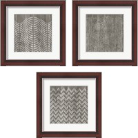 Framed Weathered Wood Patterns 3 Piece Framed Art Print Set