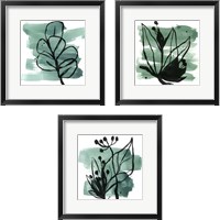 Framed 'Tropical Sumi-e 3 Piece Framed Art Print Set' border=