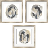 Framed 'Neutral Vortex 3 Piece Framed Art Print Set' border=