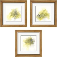 Framed 'Citron Cloud 3 Piece Framed Art Print Set' border=