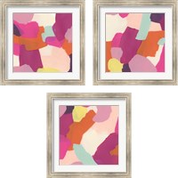 Framed 'Pink Slip 3 Piece Framed Art Print Set' border=