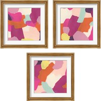 Framed 'Pink Slip 3 Piece Framed Art Print Set' border=