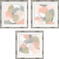 Framed 'Pink Cloud 3 Piece Framed Art Print Set' border=