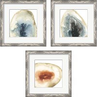 Framed 'Cropped Geodes 3 Piece Framed Art Print Set' border=