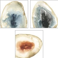 Framed Cropped Geodes 3 Piece Art Print Set