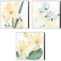 Framed 'Garden Essence 3 Piece Canvas Print Set' border=