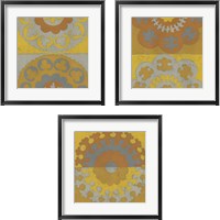 Framed 'Suzani Shift  3 Piece Framed Art Print Set' border=