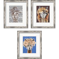 Framed 'Animal Patterns 3 Piece Framed Art Print Set' border=