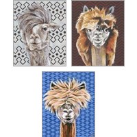 Framed 'Animal Patterns 3 Piece Art Print Set' border=
