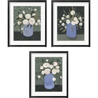Framed Mason Jar Bouquet 3 Piece Framed Art Print Set