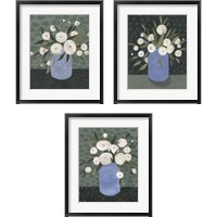 Framed Mason Jar Bouquet 3 Piece Framed Art Print Set