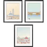 Framed Travel Europe 3 Piece Framed Art Print Set