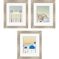 Framed 'Travel Europe 3 Piece Framed Art Print Set' border=