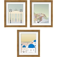 Framed Travel Europe 3 Piece Framed Art Print Set