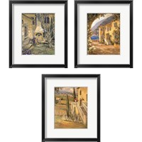 Framed Scenic Italy  3 Piece Framed Art Print Set