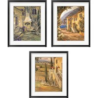 Framed 'Scenic Italy  3 Piece Framed Art Print Set' border=