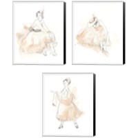 Framed 'Blush & Grey Fashion 3 Piece Canvas Print Set' border=