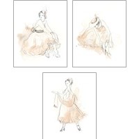 Framed 'Blush & Grey Fashion 3 Piece Art Print Set' border=