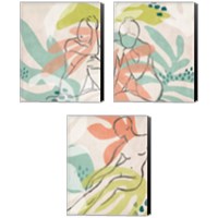 Framed 'Tropical Nude 3 Piece Canvas Print Set' border=