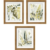 Framed Batik Leaves 3 Piece Framed Art Print Set