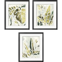 Framed Batik Leaves 3 Piece Framed Art Print Set