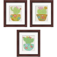 Framed Happy Cactus 3 Piece Framed Art Print Set