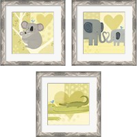 Framed 'Mama and Me 3 Piece Framed Art Print Set' border=