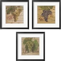 Framed 'Grape Crate 3 Piece Framed Art Print Set' border=