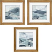 Framed 'Blue Range 3 Piece Framed Art Print Set' border=