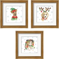 Framed Holiday Paws 3 Piece Framed Art Print Set