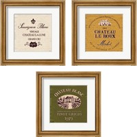 Framed 'Wine Tasting 3 Piece Framed Art Print Set' border=