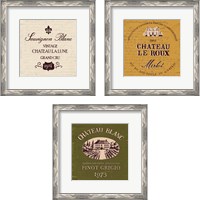 Framed 'Wine Tasting 3 Piece Framed Art Print Set' border=