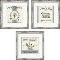 Framed 'French Farmhouse 3 Piece Framed Art Print Set' border=