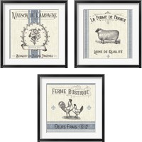 Framed French Farmhouse 3 Piece Framed Art Print Set
