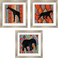 Framed African Animal 3 Piece Framed Art Print Set