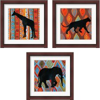 Framed African Animal 3 Piece Framed Art Print Set