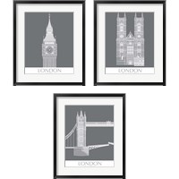 Framed 'London Landmark 3 Piece Framed Art Print Set' border=