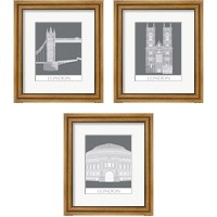 Framed 'London Landmark 3 Piece Framed Art Print Set' border=