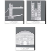 Framed London Landmark 3 Piece Canvas Print Set
