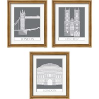 Framed 'London Landmark 3 Piece Framed Art Print Set' border=