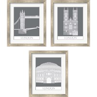 Framed 'London Landmark 3 Piece Framed Art Print Set' border=