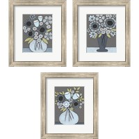 Framed Happy Garden Flowers 3 Piece Framed Art Print Set