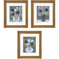 Framed Happy Garden Flowers 3 Piece Framed Art Print Set