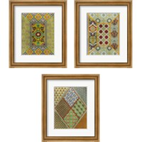 Framed 'Wallpaper Collage 3 Piece Framed Art Print Set' border=