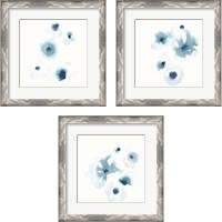 Framed 'Protea Blue 3 Piece Framed Art Print Set' border=