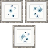 Framed 'Protea Blue 3 Piece Framed Art Print Set' border=